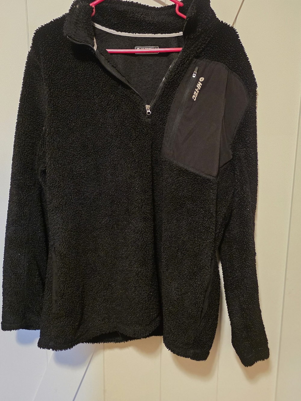 Hi-Tec Black Teddy Fleece Half-Zip Jacket